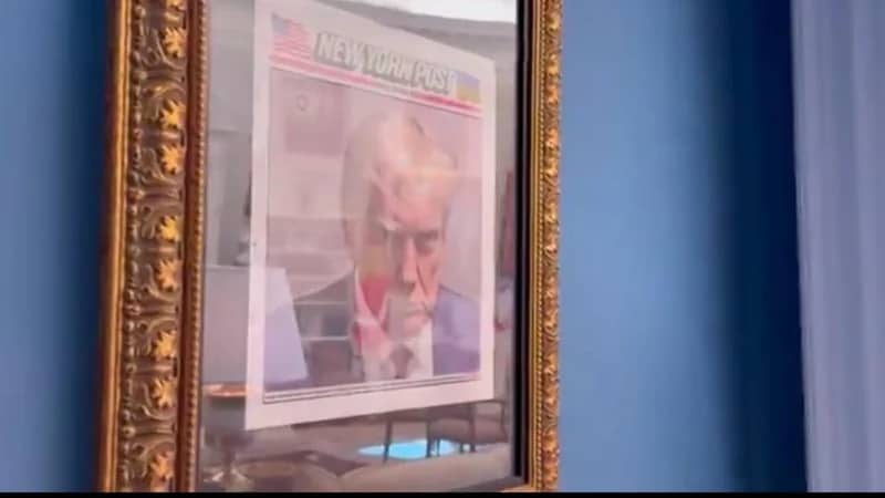 ترامب يضع صورته الجنائية التي التقطت له بعد اعتقال في 2023 بـ مكتبه   .. فيديو