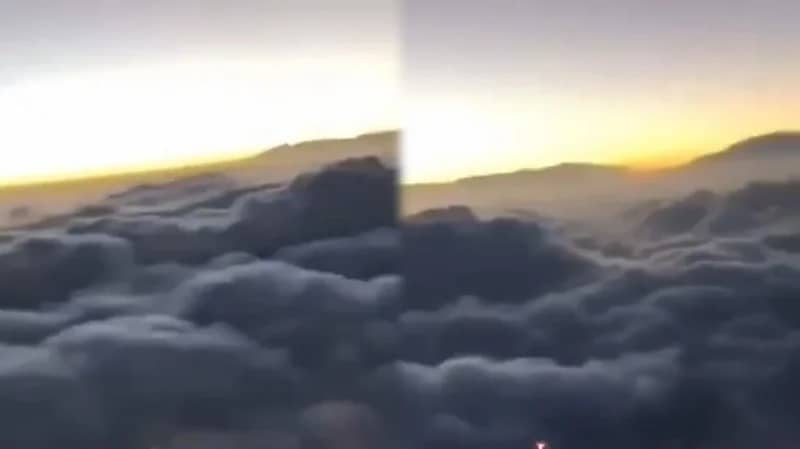 ‎طيار يفطر فوق سماء الرياض ويتفاجئ بعدم غروب الشمس .. فيديو