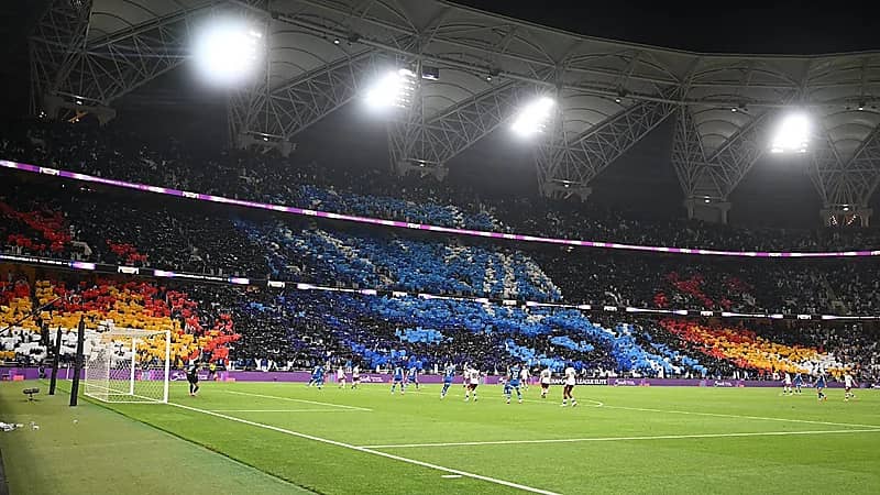 تيفو الهلال يخطف الأنظار في ملعب الإنماء .. فيديو