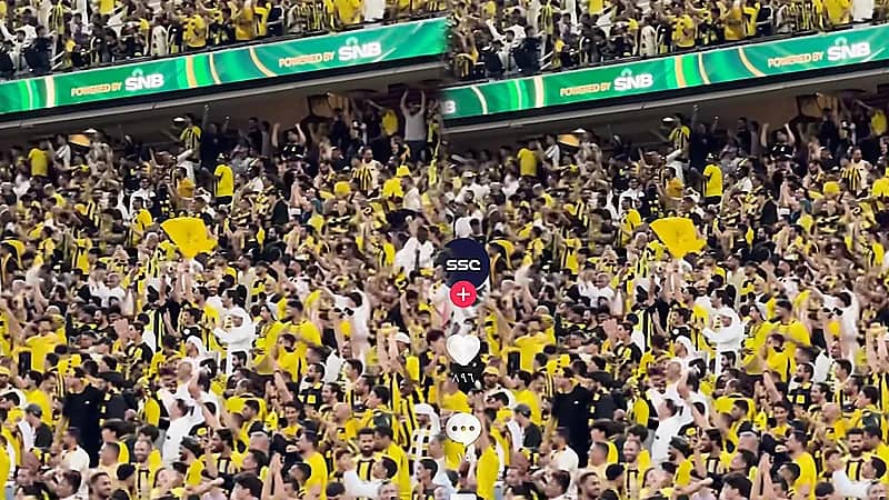 فرحة لاعبي وجماهير الاتحاد بعد التتويج..فيديو