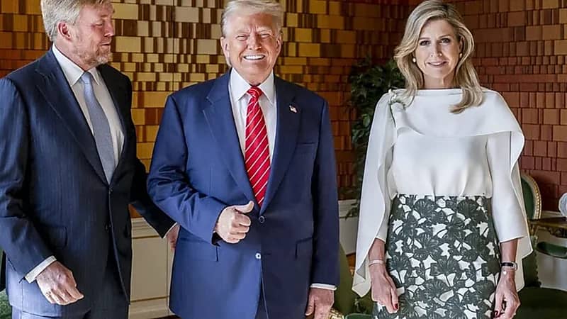 لحظة مرحة بين ماكسيما وترامب تسرق الأضواء في قمة الناتو   ..  فيديو