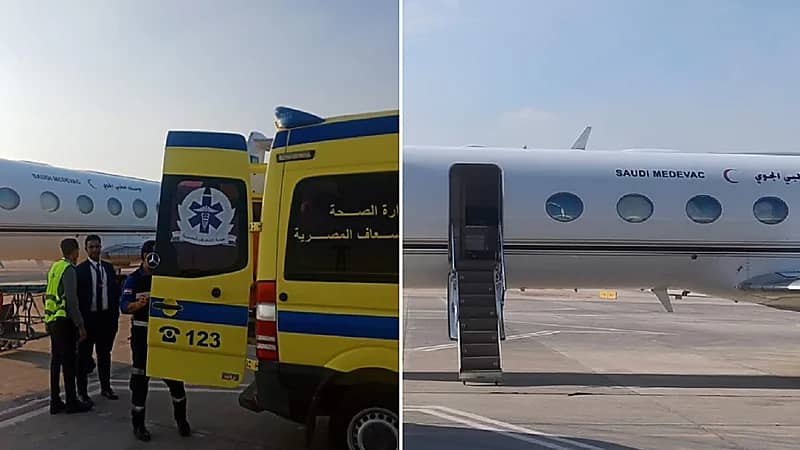 إخلاء طبي لمواطن بحالة صحية حرجة من مصر