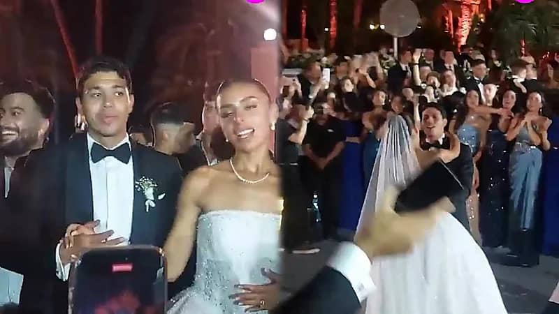 لقطات من حفل زفاف حفيد الفنان عادل إمام‬⁩ بحضور النجوم ..فيديو