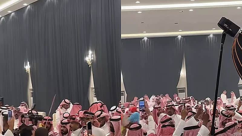 العرضة تزين زفاف دحوم الطلاسي وسط أجواء راقية ومبهجة   .. فيديو