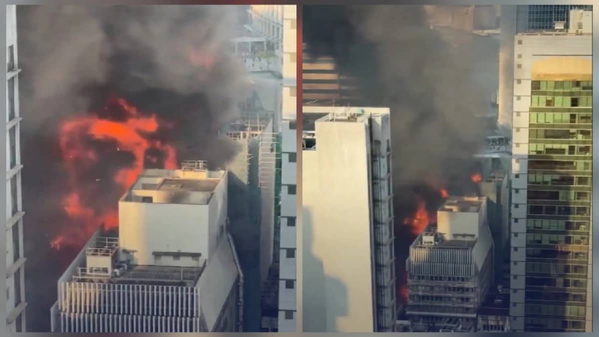 حريق يلتهم ناطحة سحاب 25 طابقًا ويخلف إصابات.. فيديو