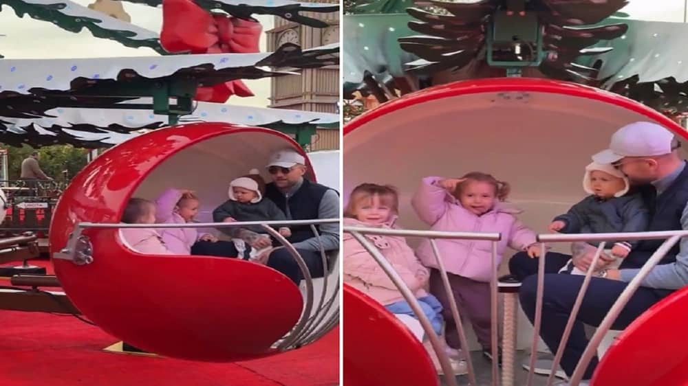 سافيتش يستمع مع أطفاله في الملاهي .. فيديو