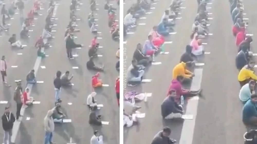 ازدحام غير مسبوق: الآلاف يشاركون في امتحان توظيف على مهبط الطائرات .. فيديو