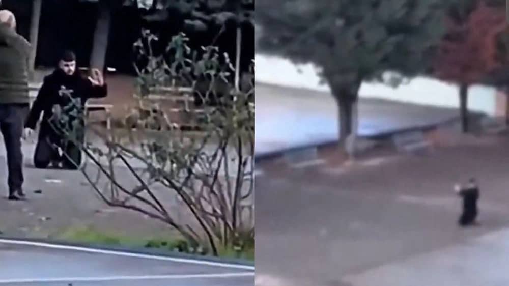 أب يقتحم مدرسة ويأخذ طالبًا رهينة بسبب ابتزاز ابنته  .. فيديو