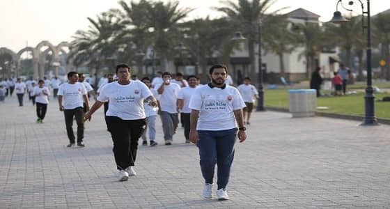 بالصور.. " وقت اللياقة " تنظم فعالية " ساعة مشي " بمشاركة 225 رياضيا