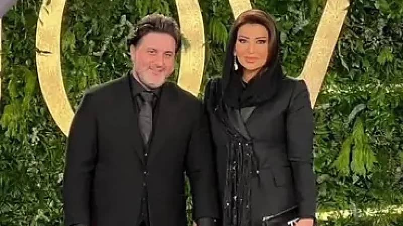 زوجة الفنان ملحم زين تلفت الأنظار بظهور نادر في الرياض