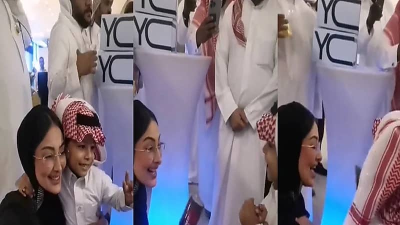 طفل يهدي الأميرة أضواء آل سعود وردة وهذه ردة فعلها .. فيديو