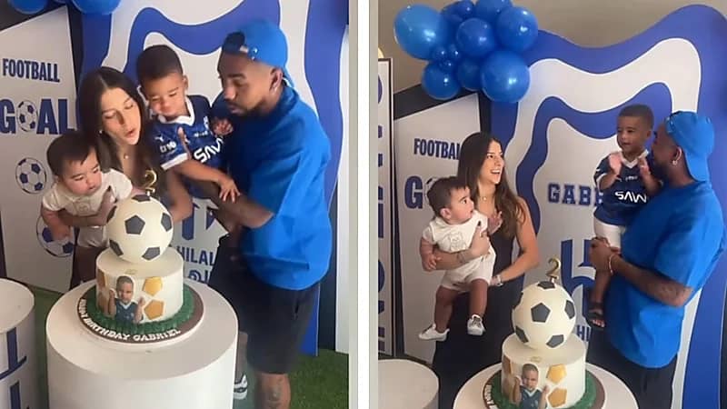 نجل مالكوم يحتفل بيوم ميلاده بقميص الهلال .. صور