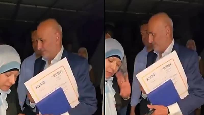 جمال سليمان ينفعل على امرأة طلبت التصوير معه .. فيديو