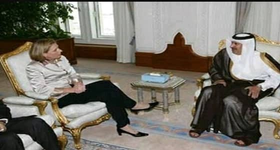 " بن جاسم " يلعق أحذية الكيان الصهيوني.. و " ليفني " ترفع قدمها في وجهه