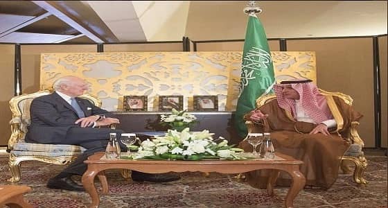 " الجبير " يستقبل " دي ميستورا " لبحث الأزمة السورية