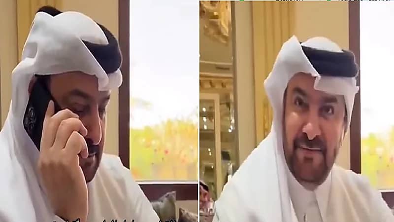 ردة فعل زوج أحلام على مكالمة ابنته أثناء التصوير مع صديق له.. فيديو