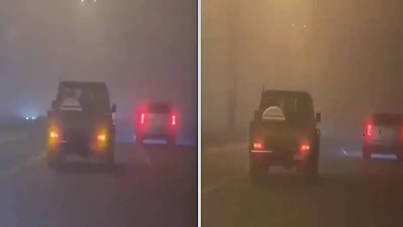 شهامة مواطن مع عائلة كويتية وسط الضباب الكثيف .. فيديو