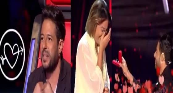 بالفيديو.. حماقي يقدم " خاتم زواج " لمتسابقة لتنضم لفريقه