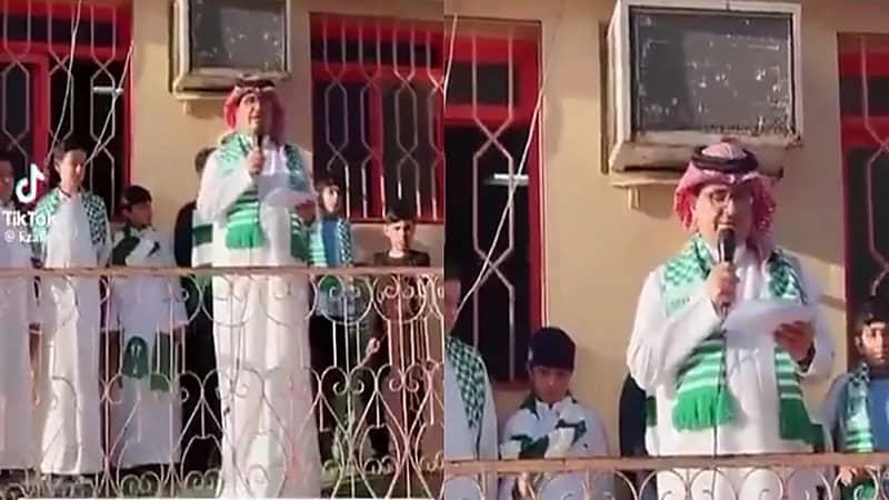 مدير مدرسة يحتفل بتتويج الأهلي بكأس النخبة.. فيديو