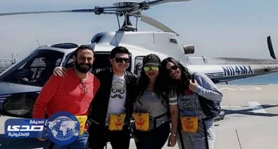 بالفيديو.. لجين عمران وقصي خولي يتجولان بلوس انجليس