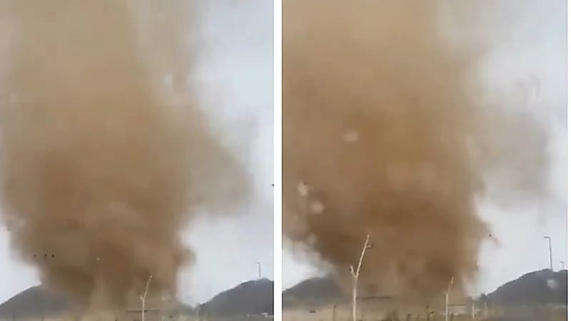 دولاب هوائي يضرب قرية سمر بمرتفعات الشبحه .. فيديو