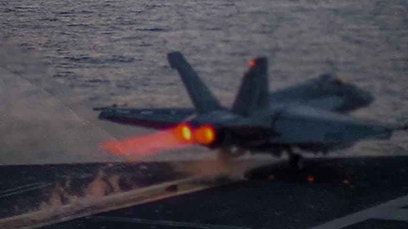 تحطم طائرة من طراز F18 تابعة للبحرية الأمريكية