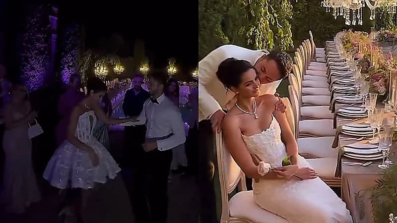 مهلاقا جابري تخطف الأنظار بإطلالتين جريئتين في حفل خطوبتها على ساحل أمالفي.. فيديو