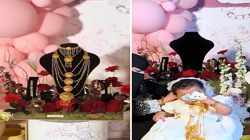 هبة اليوسف تهدي طفلتها طقم كرسي جابر.. فيديو