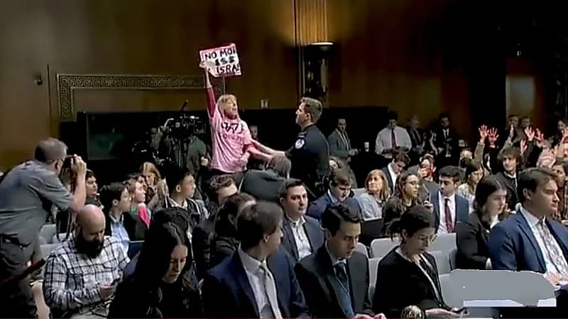 محتجه تصرخ في وجه بلكين : عار عليكم جميعا.. فيديو