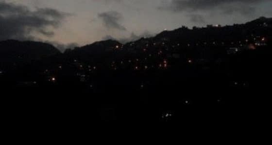 فيفاء في ظلام دامس بعد هطول الأمطار