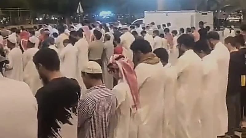 مشهد روحاني في احتفالات اليوم الوطني بالمدينة المنورة  ..  فيديو