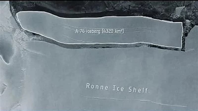 انفصال أكبر جبل جليدي في العالم من مكانه