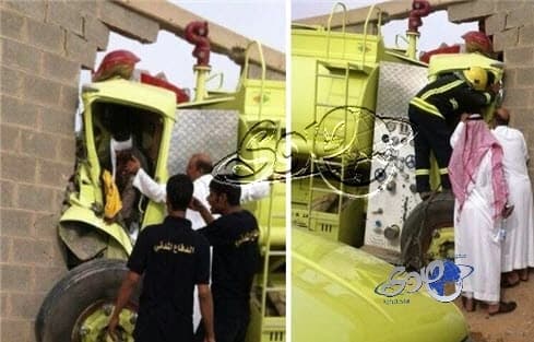 أحتجاز رجل أمن بداخل مقطورة مياة رسميه أثر حادث مروع