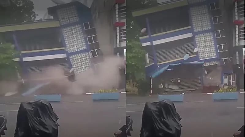 الأمطار الغزيرة تتسبب في انهيار المباني المتضررة من الزلزال في ميانمار.. فيديو