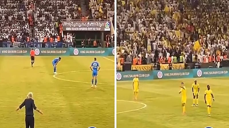 غضب مدرب الهلال بعد احتفال رونالدو أمامه .. فيديو