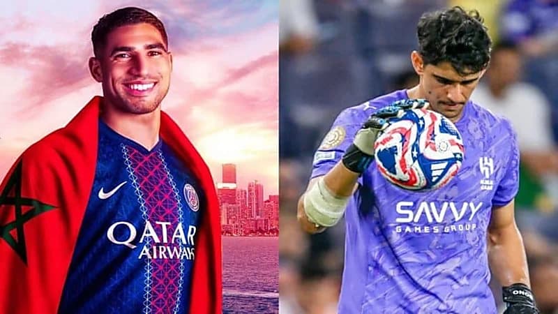 غضب مغربي بسبب ترتيب أشرف حكيمي وبونو في الكرة الذهبية