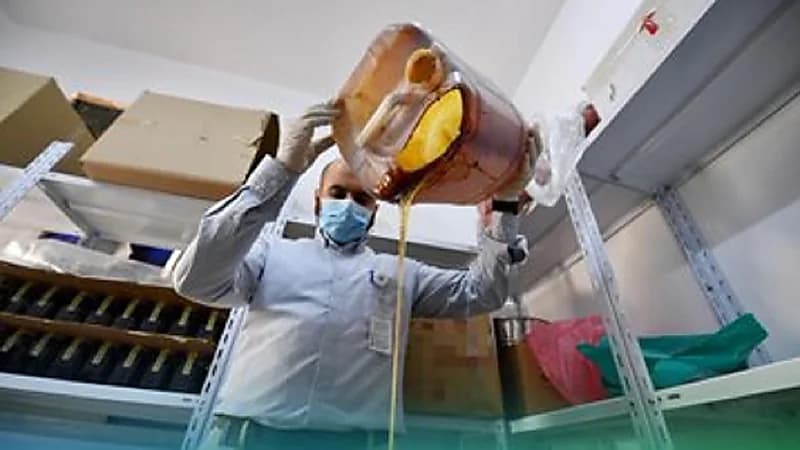 بالصور.. " الغذاء والدواء" تضبط كميات من العسل المغشوش بمنشأة سكنية