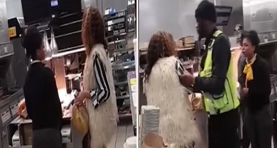 بالفيديو.. عامله تعتدي بالضرب على زبونة أرادت تحضير وجبتها بنفسها