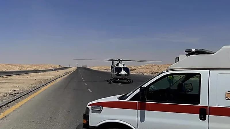 الإسعاف الجوي ينقذ مصاب من حادث تصادم بالرياض