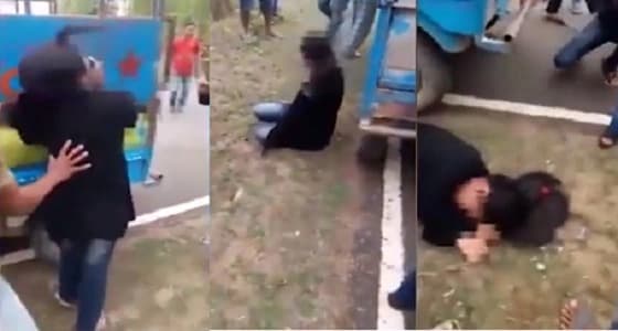 بالفيديو.. اعتداء وحشي على فتاة لرؤيتها برفقة شاب مسلم