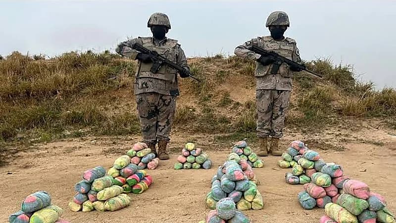 الإطاحة بـ 3 مخالفين لتهريبهم القات المخدر بعسير