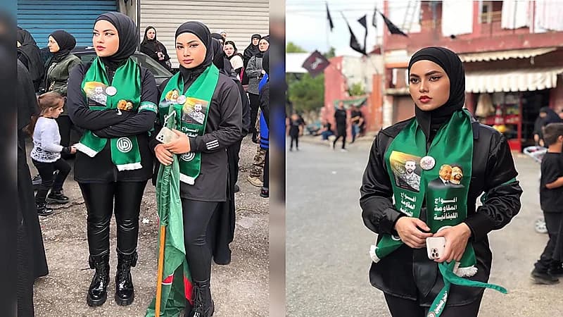 فتيات في لبنان لمقاومة الصواريخ الإسرائيلية.. صور