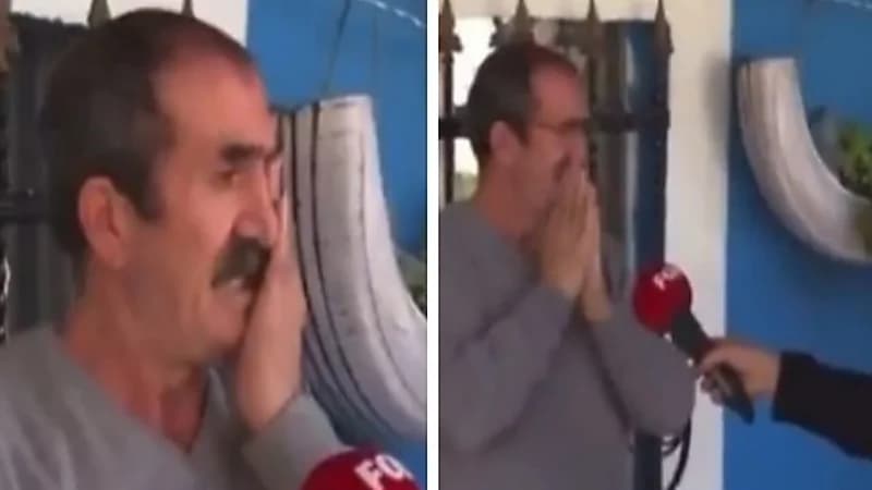 شاهد.. تركي يبكي بحرقة أثناء شرائه الخبز لسبب غريب 