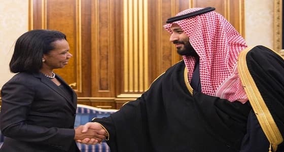 سمو ولي العهد يلتقي وزيرة الخارجية الأمريكية الأسبق كونداليزا رايس