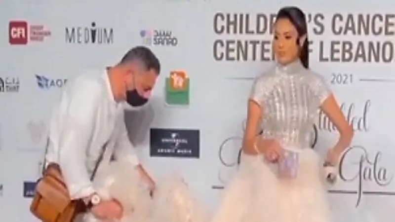 بالفيديو.. مريم حسين تثير الجدل بسبب رجل مجهول