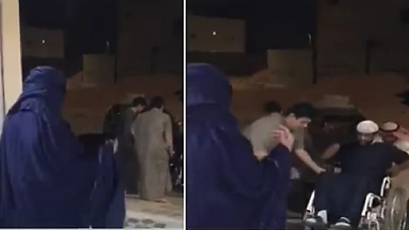 بالفيديو.. لقطات مؤثرة لأم تستقبل نجلها المصاب في الحد الجنوبي بعد بتر يديه