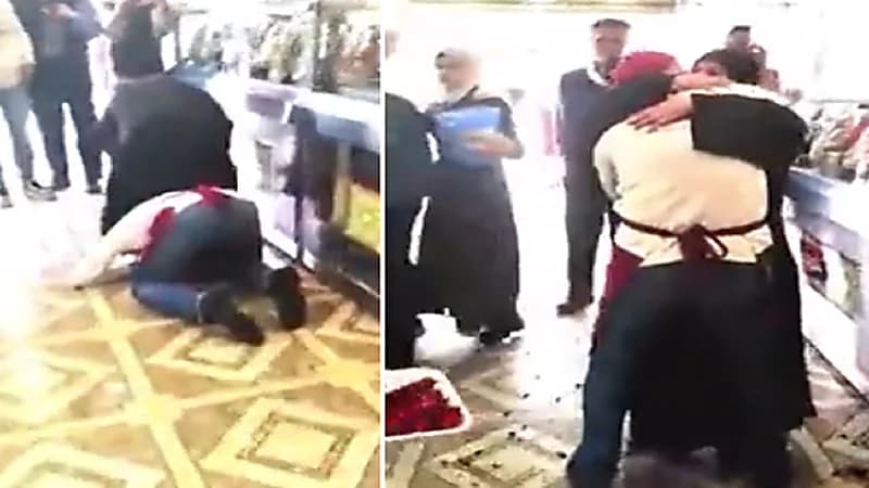 شاهد.. رد فعل شاب سوري عند رؤيته لوالدته بعد سنوت من الفراق