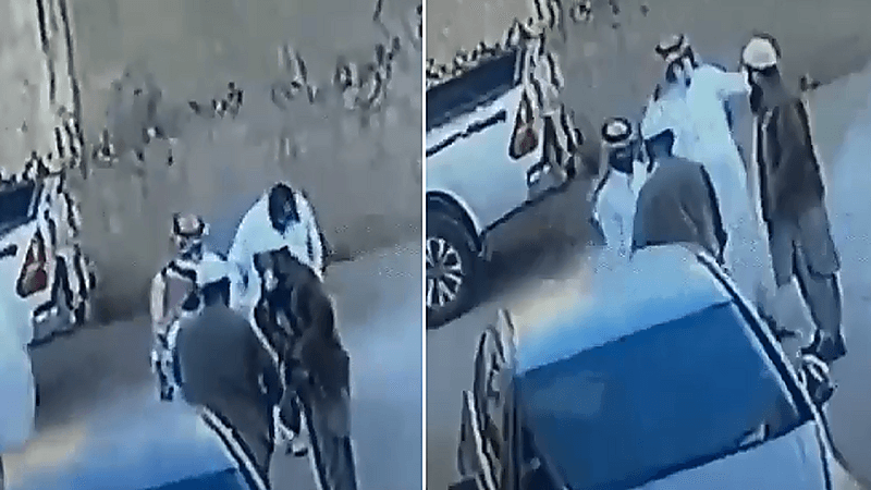 بالفيديو.. لحظة اكتشاف مقيمين لإحتيال أشخاص عليهم ادعوا صفة رسمية