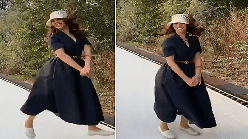 شاهد.. بلقيس تقفز وتلعب بطريقة عفوية