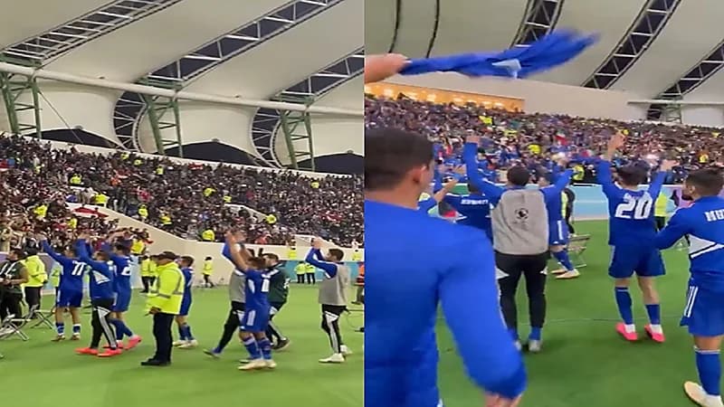 شاهد .. فرحة لاعبي الكويت مع الجمهور بعد فوزهم على الإمارات